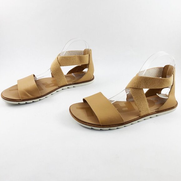 SOREL Ella II Sandal in Honest Beige/Chalk (Light Tan) 10.5 - Picture 4 of 10